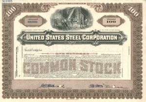 United States Steel Corporation - Specimen Stock Certificate